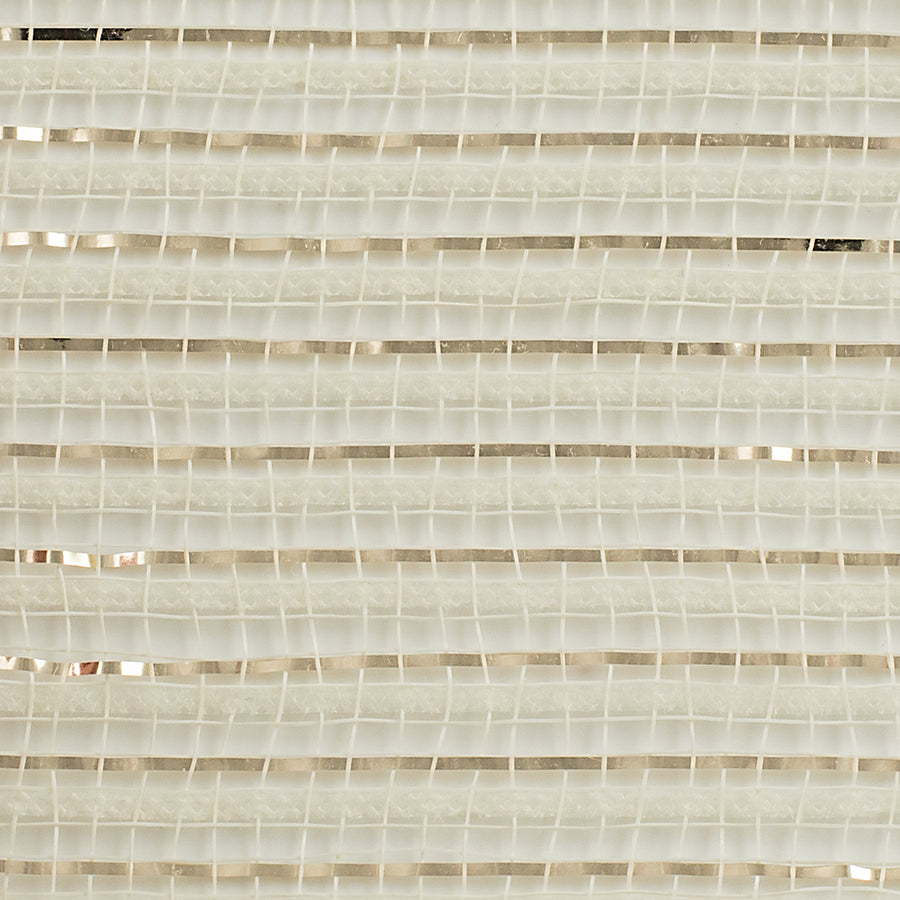 10" Metallic Breeze Mesh: Ivory & Champagne Gold