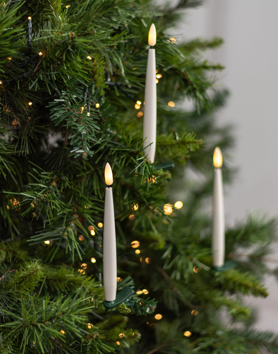 6" Clip On Lighted Candles with Remote (Box of 10)