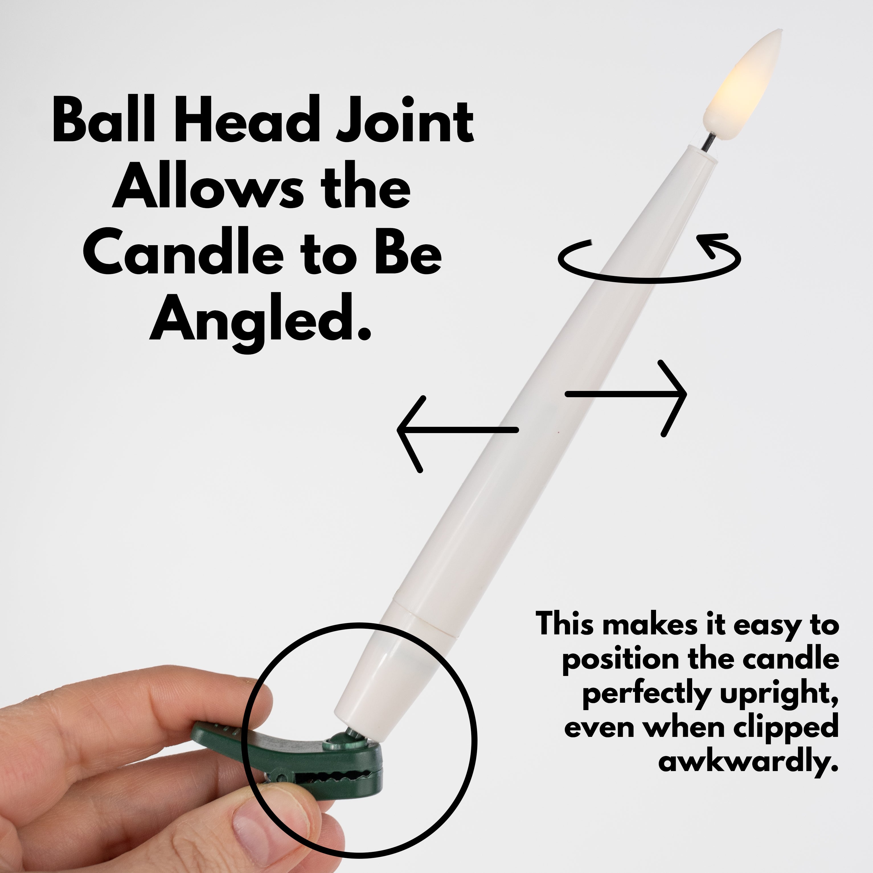 6" Clip On Lighted Candles with Remote (Box of 10)