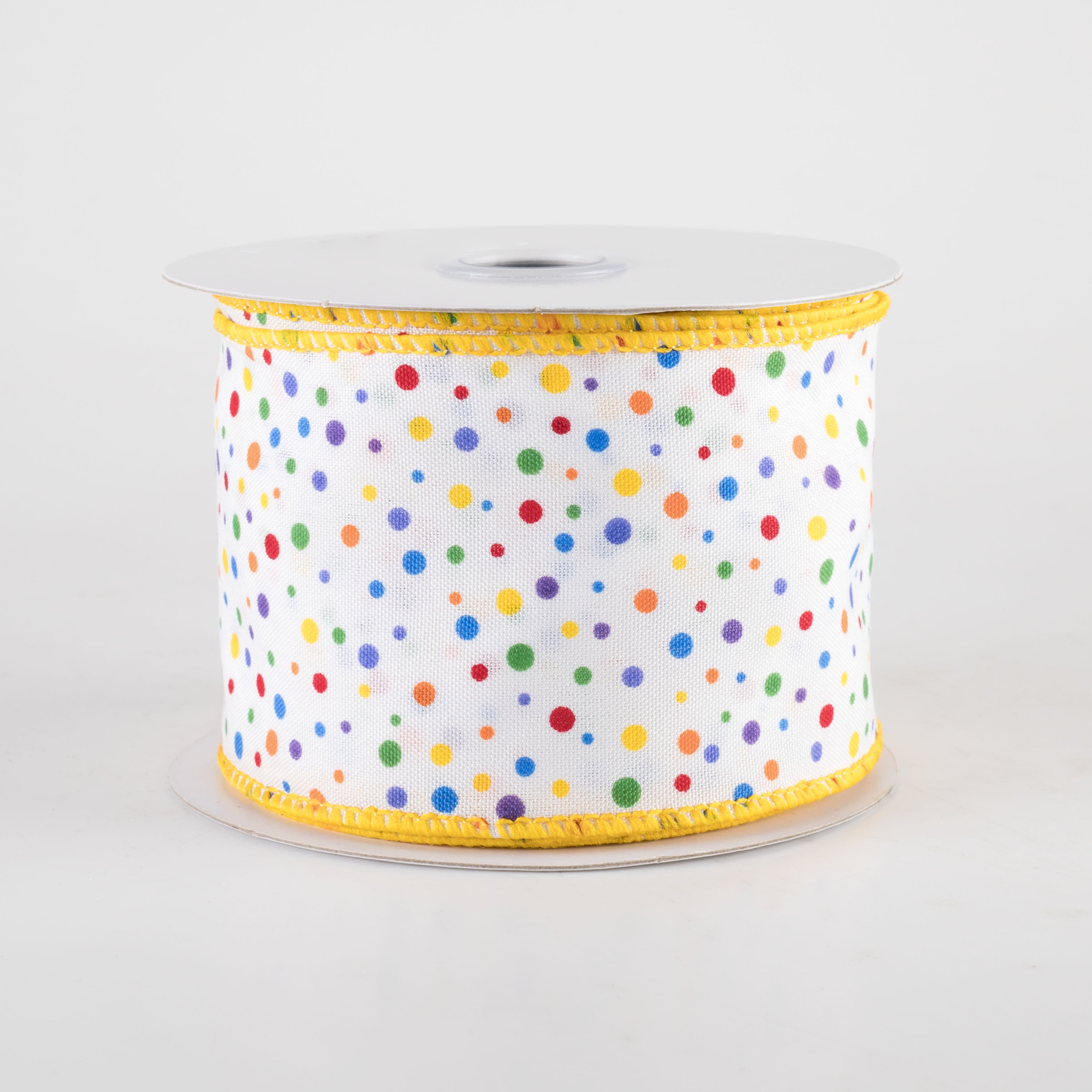 2.5" Rainbow Multi Mini Dot Ribbon (10 Yards)