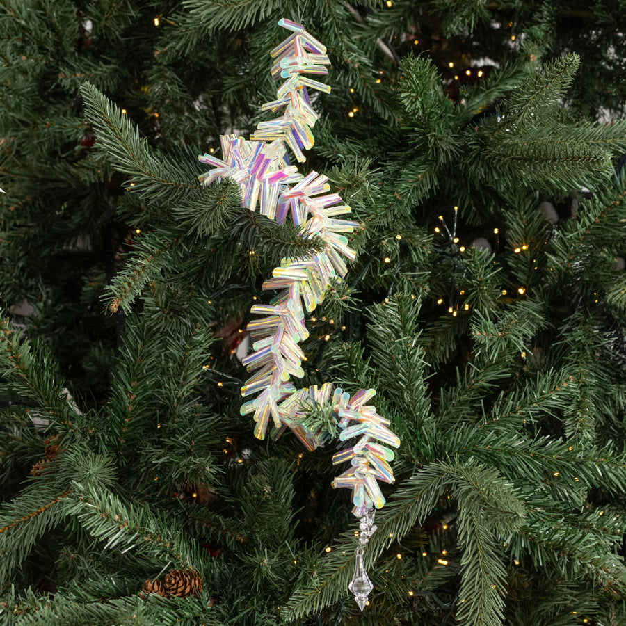 28" Iridescent Foil Icicle Ornament