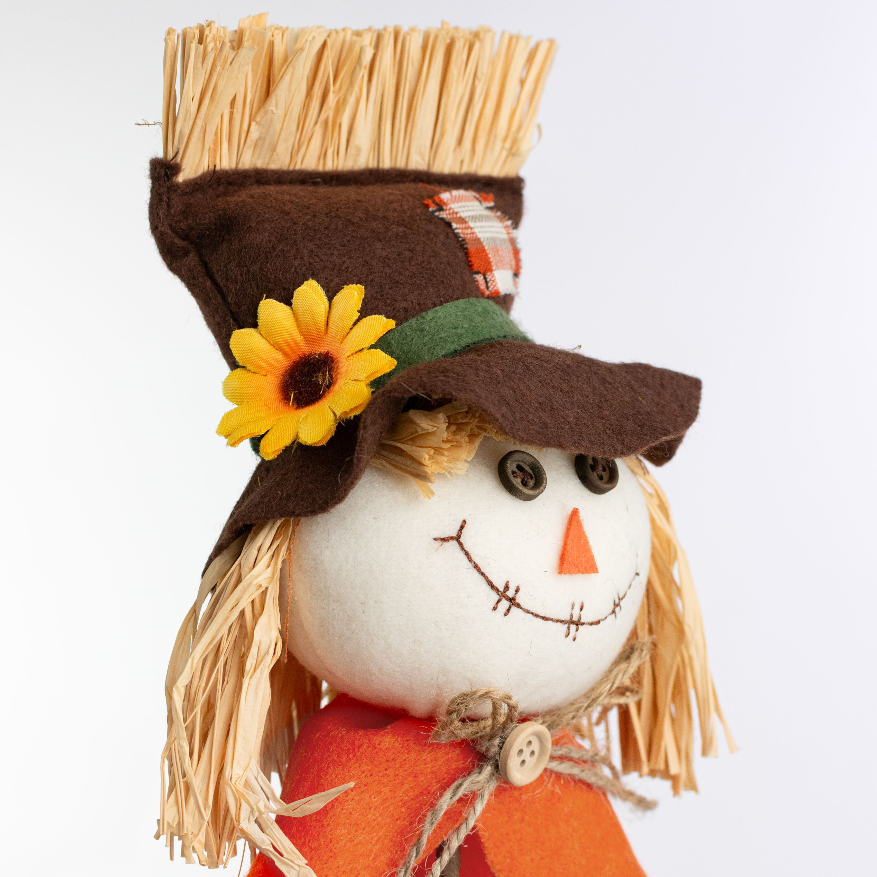 15" Scarecrow Pick: Staw Hair