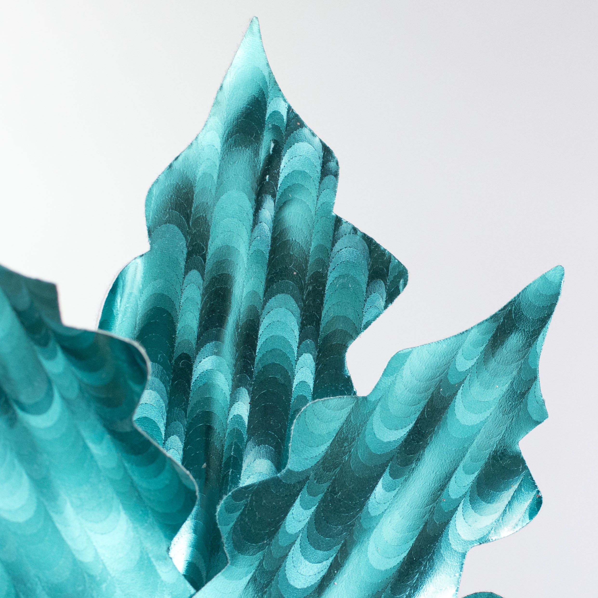 12" x 25" Metallic Cascade Poinsettia Pick: Ice Blue