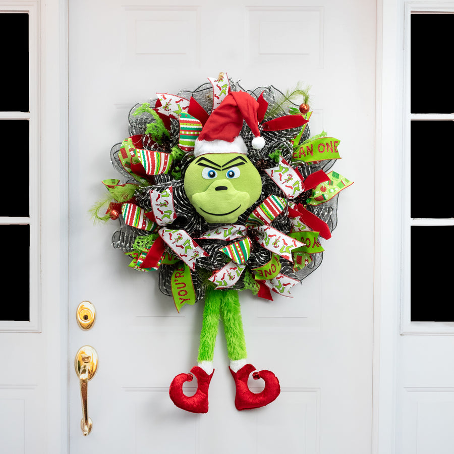 30" Green Monster Furry Legs Spray