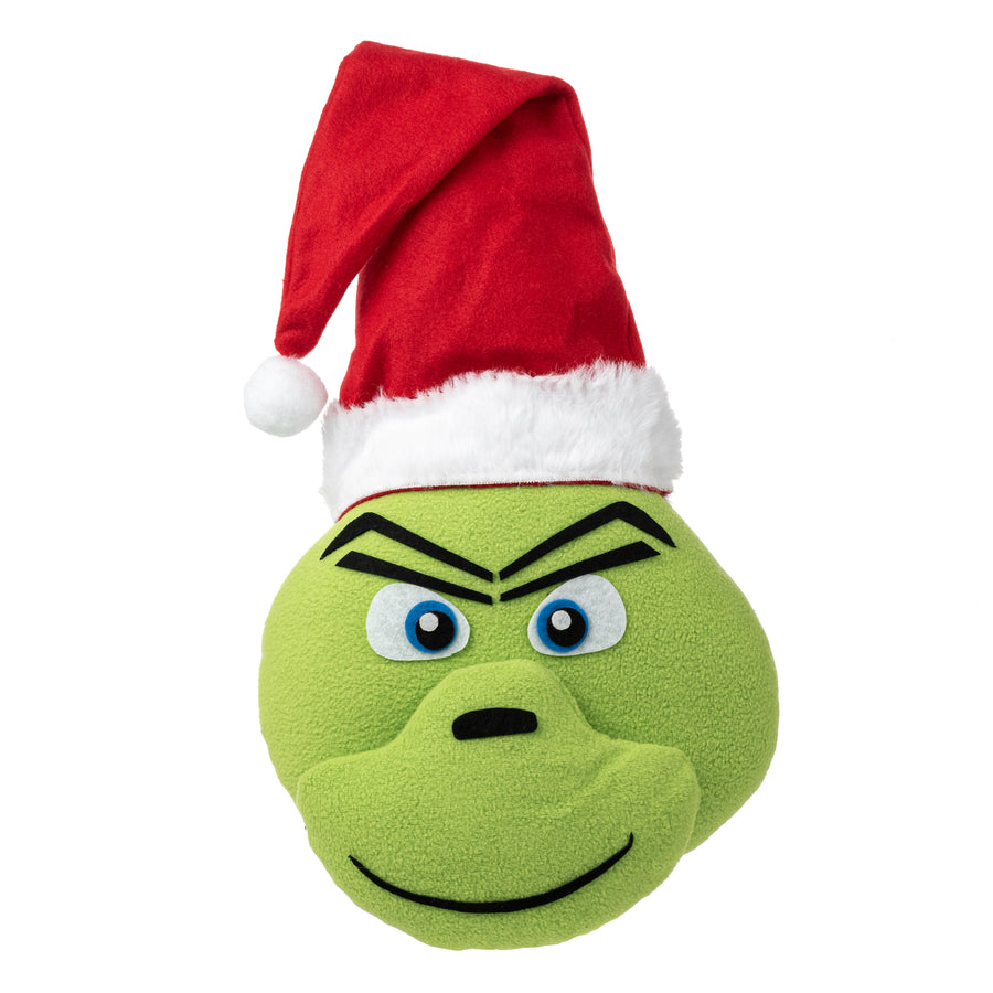 13" Plush Green Monster Head