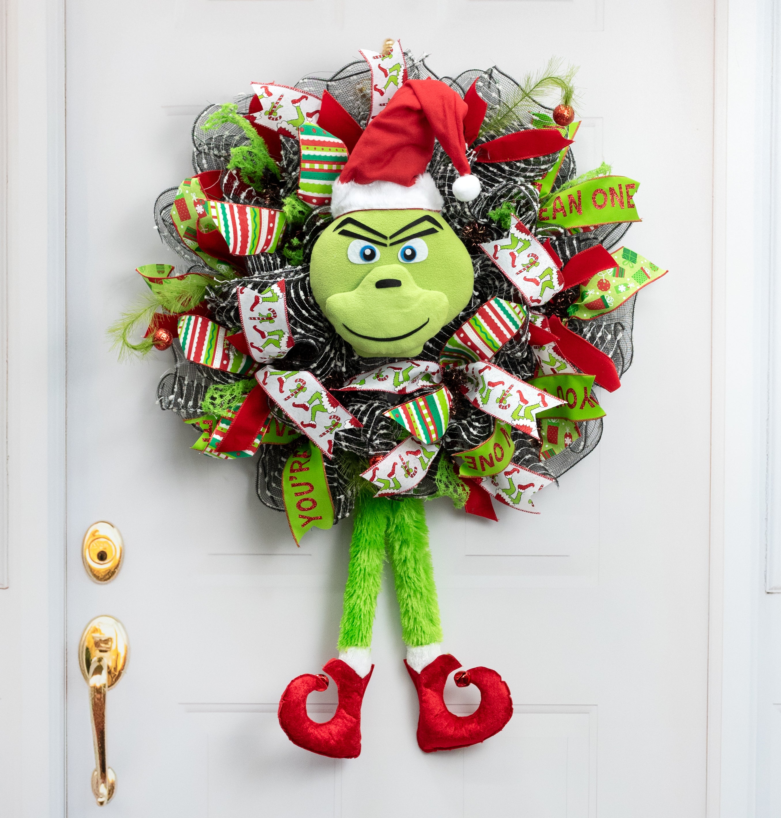 13" Plush Green Monster Head