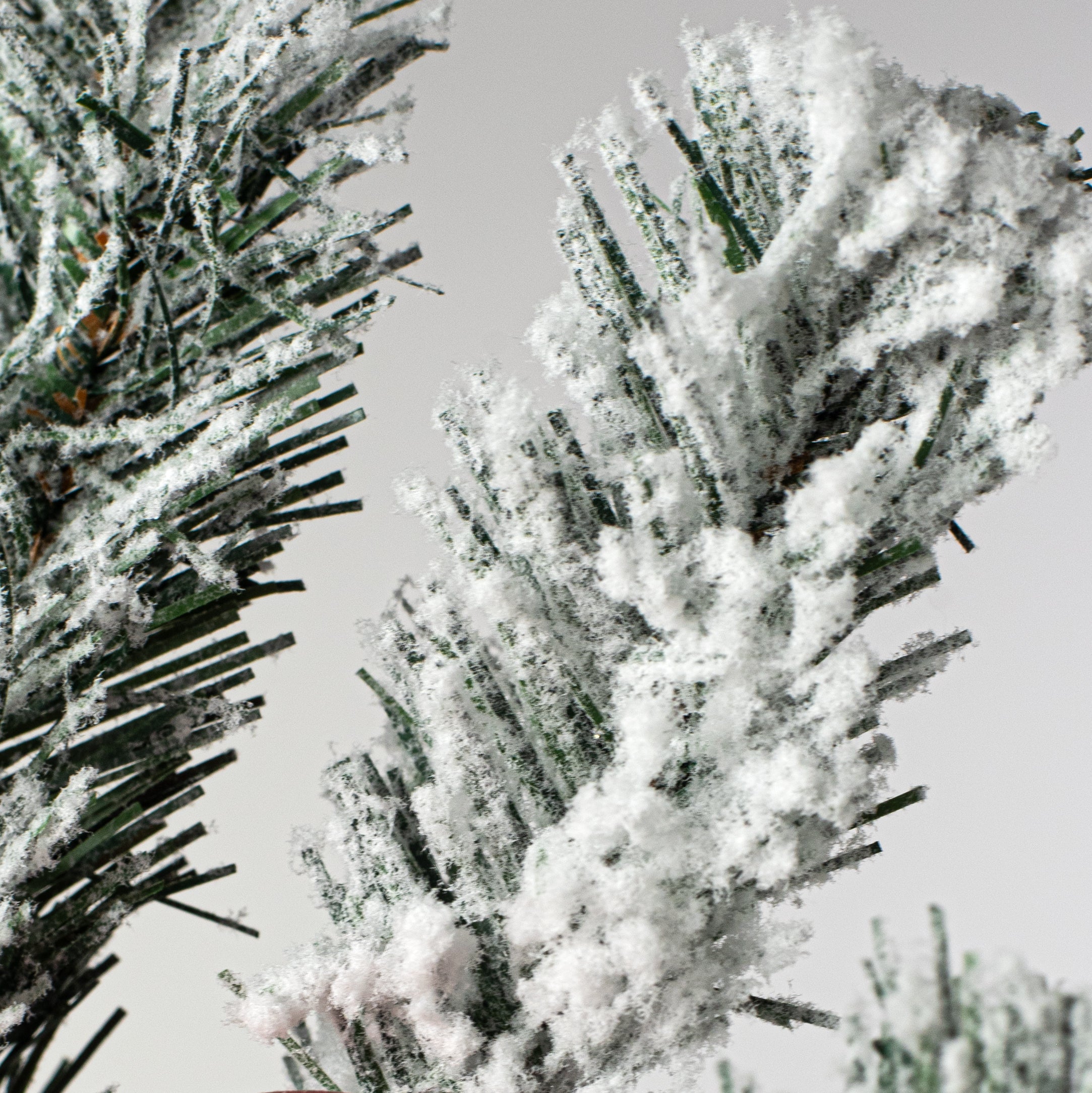 [IRREGULAR] 30" Flocked Pine, Candy Cane & Ornament Spray