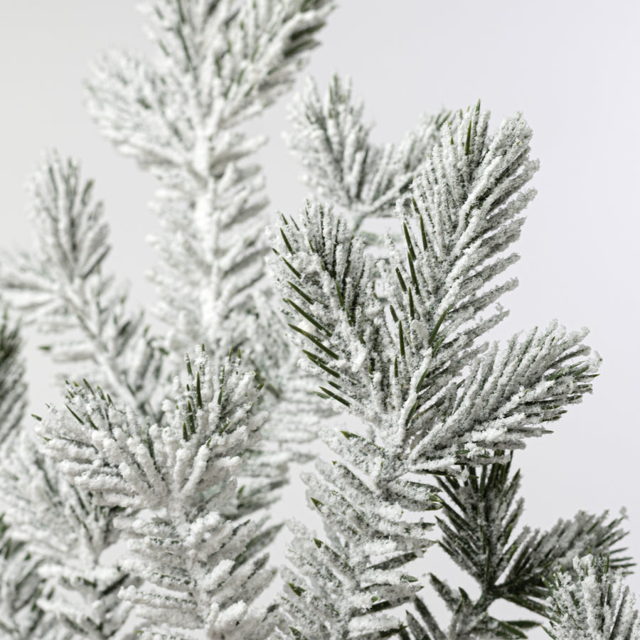 28" Flocked Spruce Pine Spray