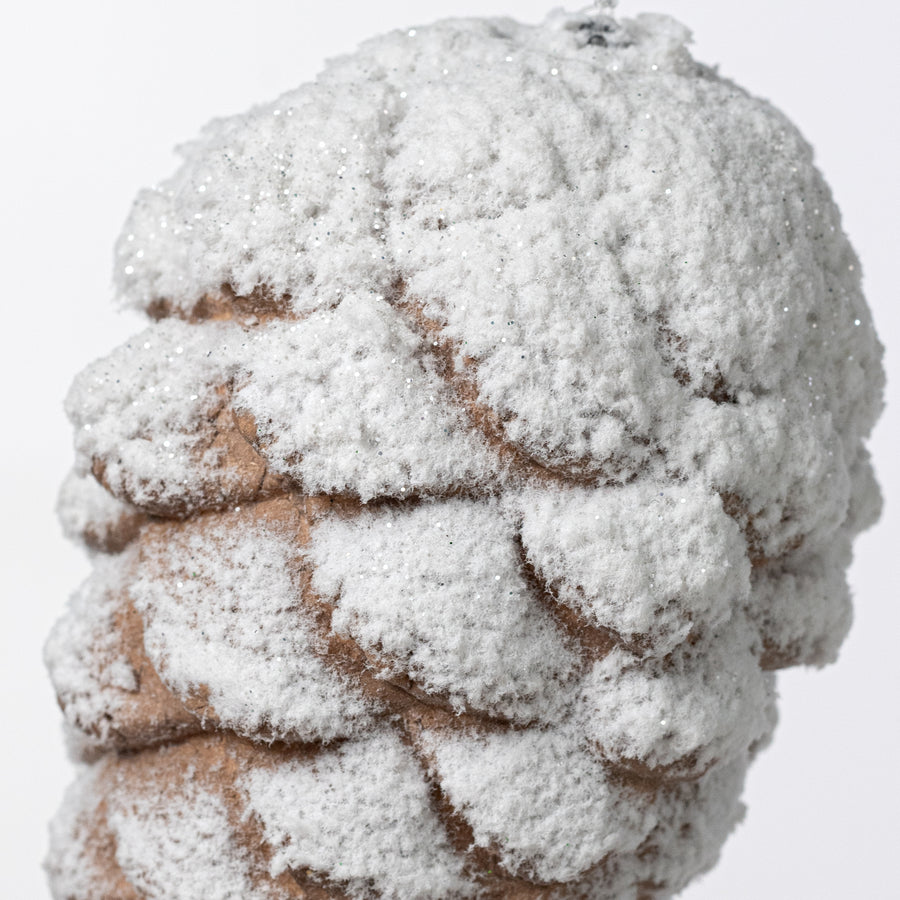 7" Frosted Pinecone Ornament