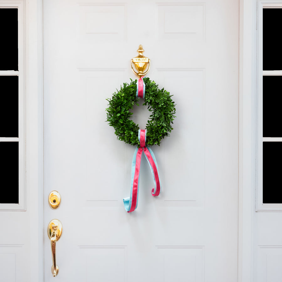 12" Evergreen Boxwood Wreath on Twig Frame