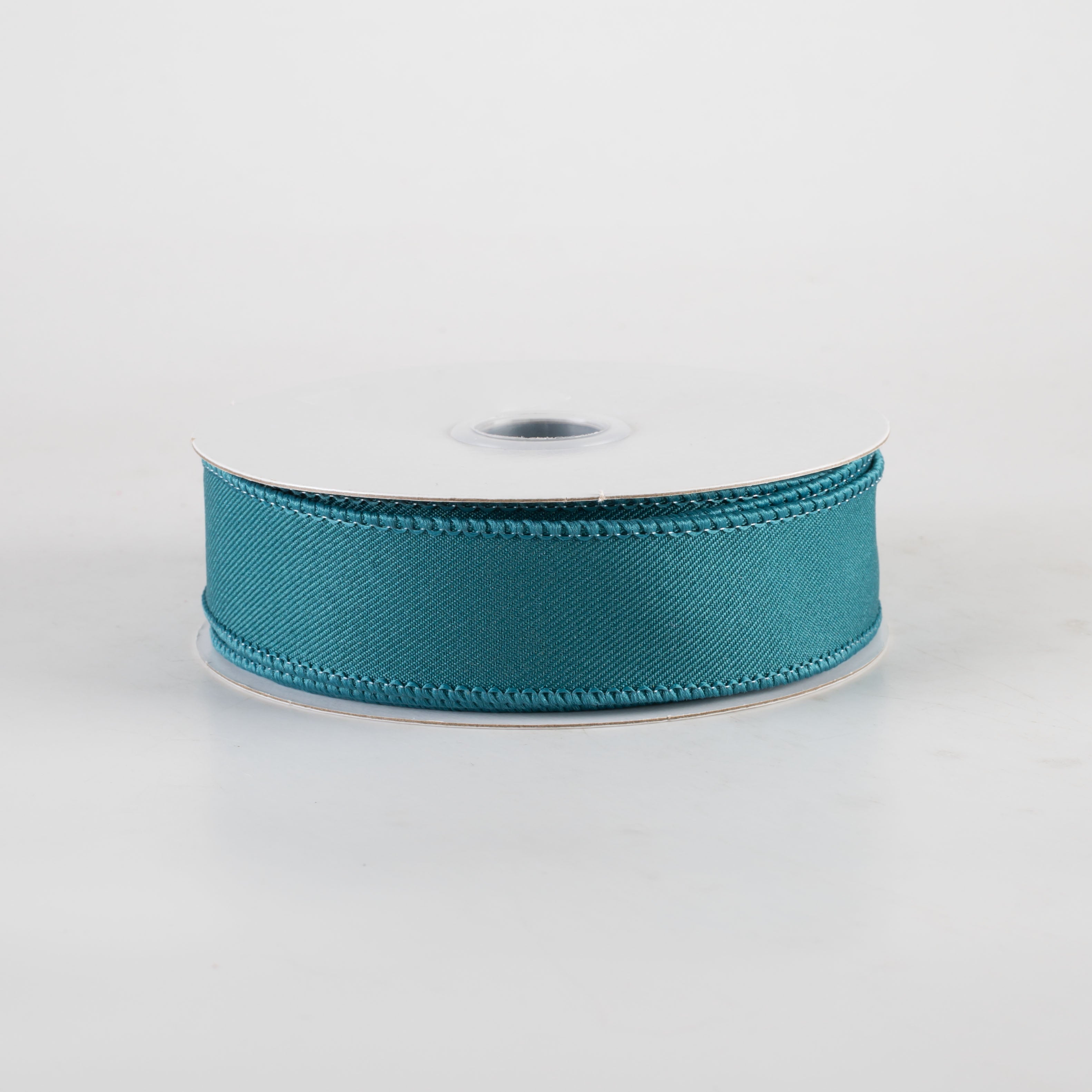 7/8" Diagonal Weave Ribbon: Dark Teal (10 Yards)
