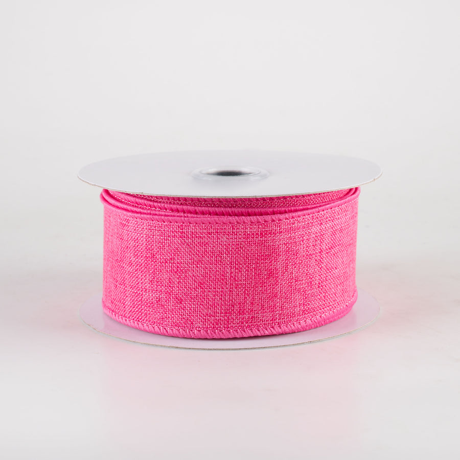 1.5" Royal Canvas Ribbon: Hot Pink (10 Yards)