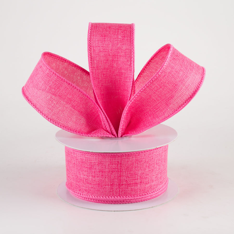 1.5" Royal Canvas Ribbon: Hot Pink (10 Yards)