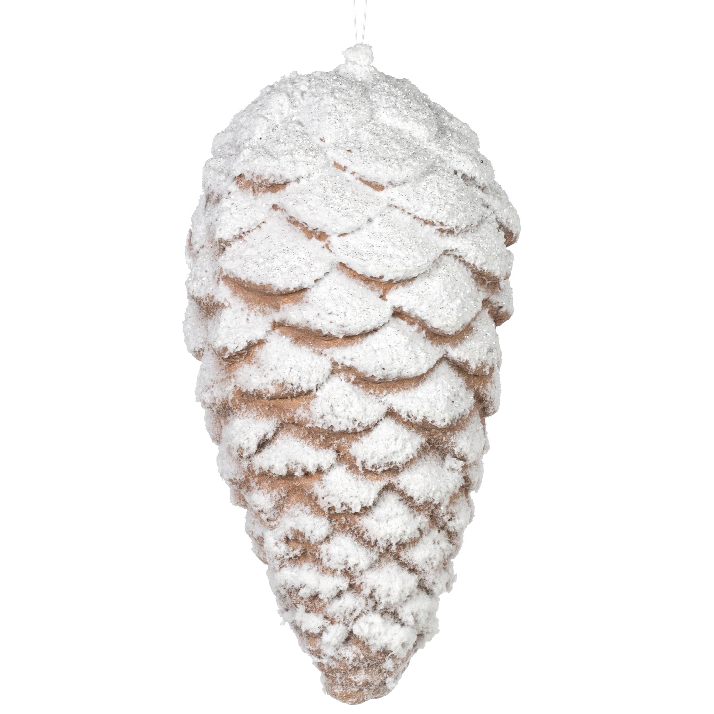 9" Frosted Pinecone Ornament