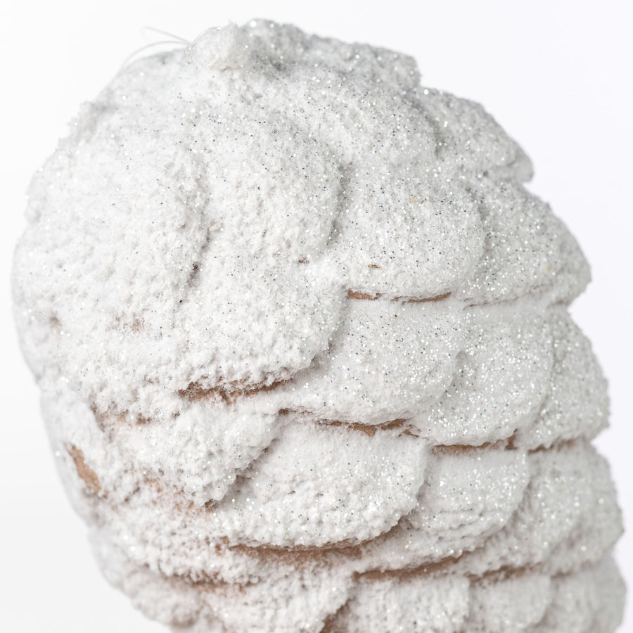 9" Frosted Pinecone Ornament