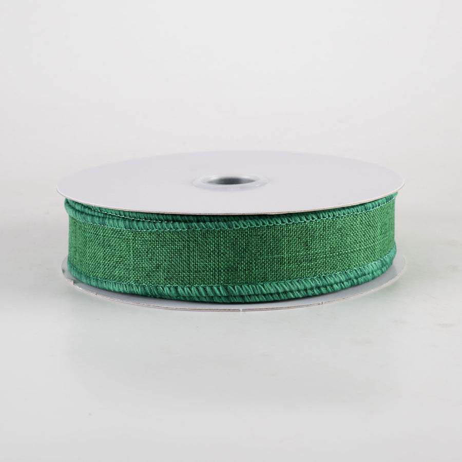 7/8" Royal Canvas Ribbon: Emerald Green (10 Yards)