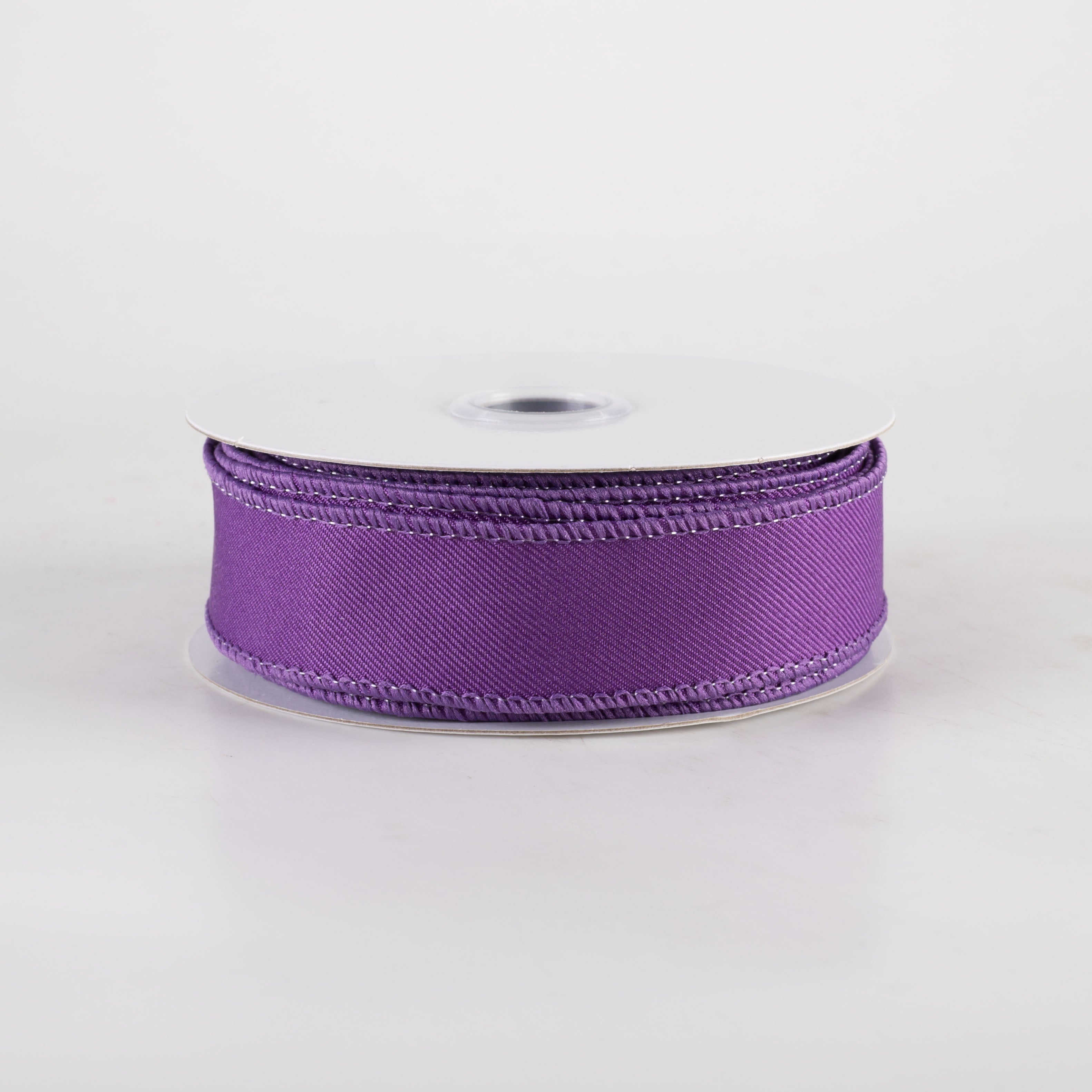 7/8" Diagonal Weave Ribbon: Purple (10 Yards)