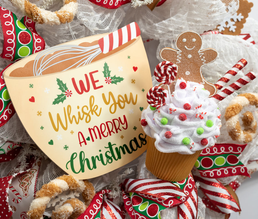 9" Gingerbread Man Cupcake Ornament