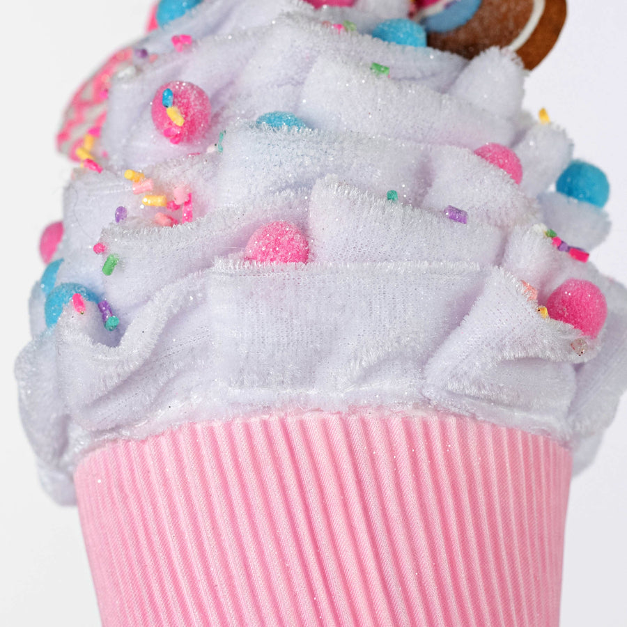 8.5" Gingerbread Girl Cupcake Ornament