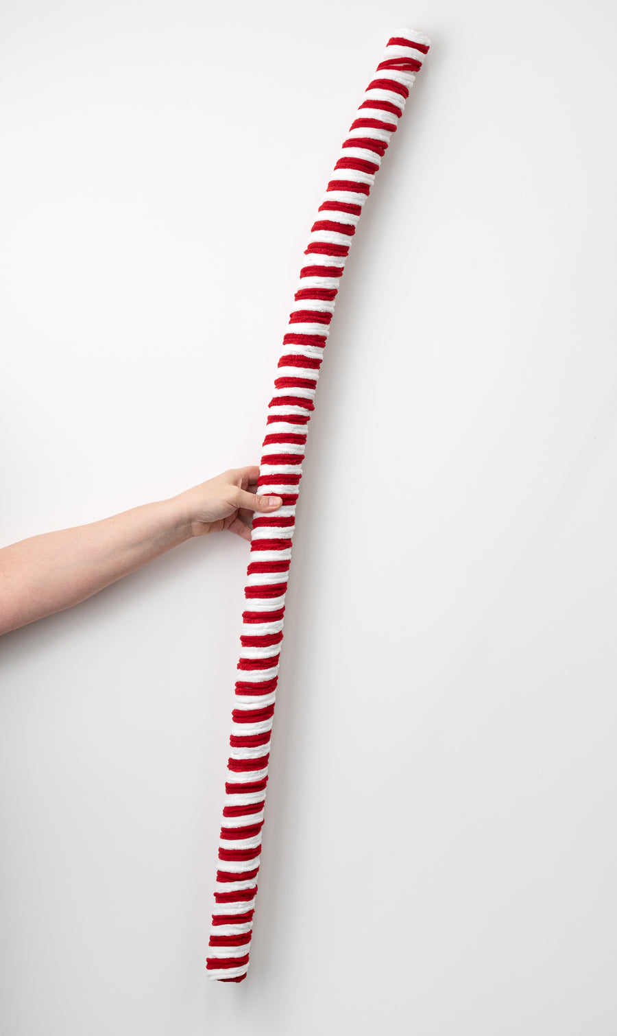 47" Velvet Peppermint Candy Cane Stick