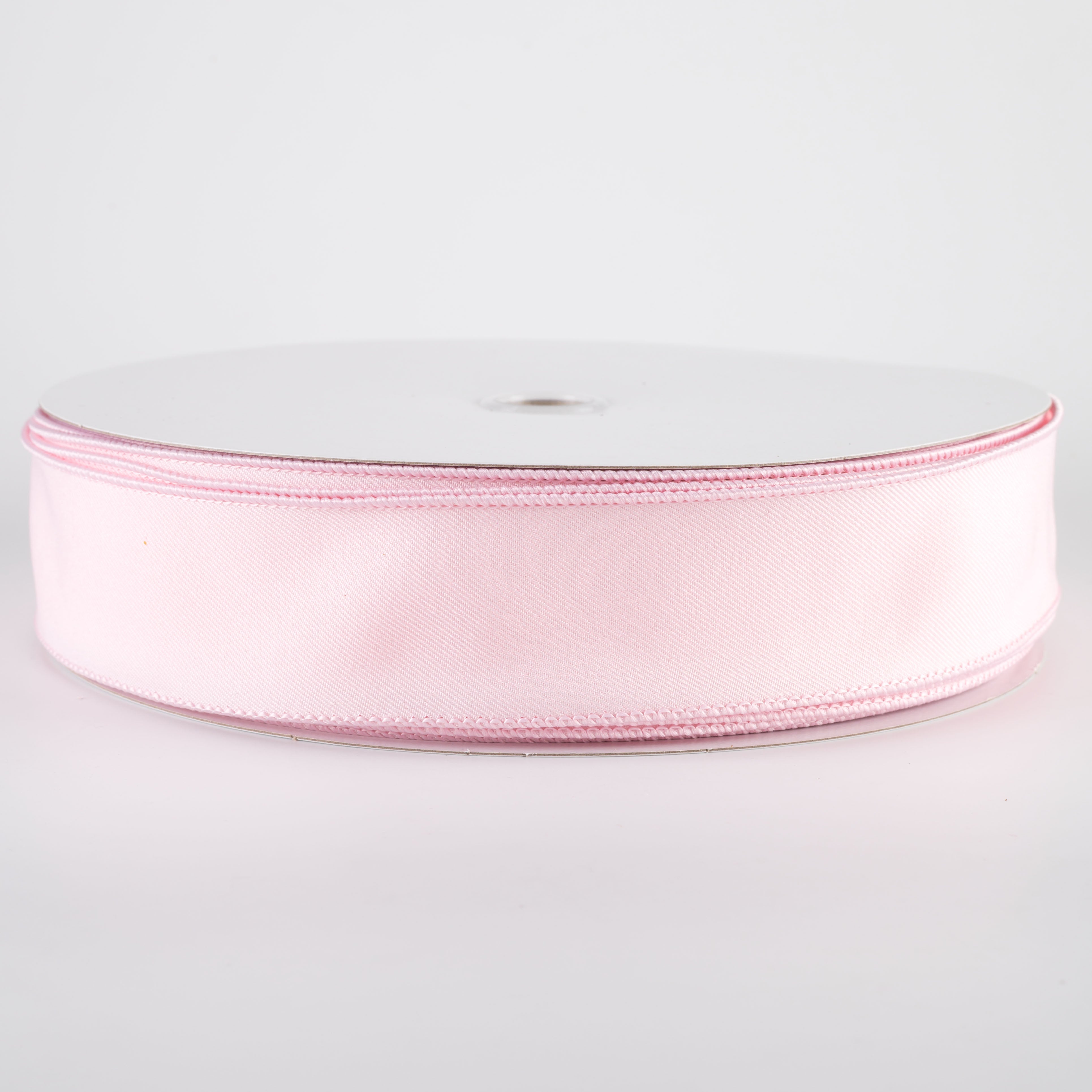 1.5" Diagonal Weave Ribbon: Pale Pink (50 Yards)