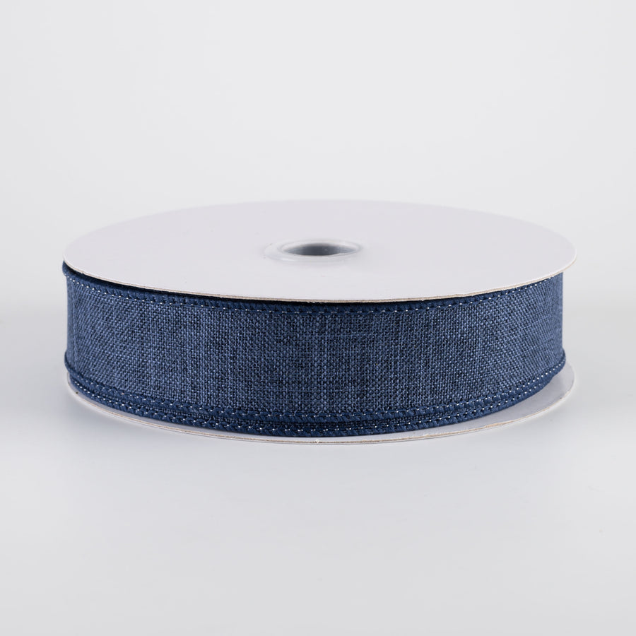 7/8" Royal Canvas Ribbon: Navy Blue (10 Yards)