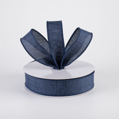 7/8" Royal Canvas Ribbon: Navy Blue (10 Yards)