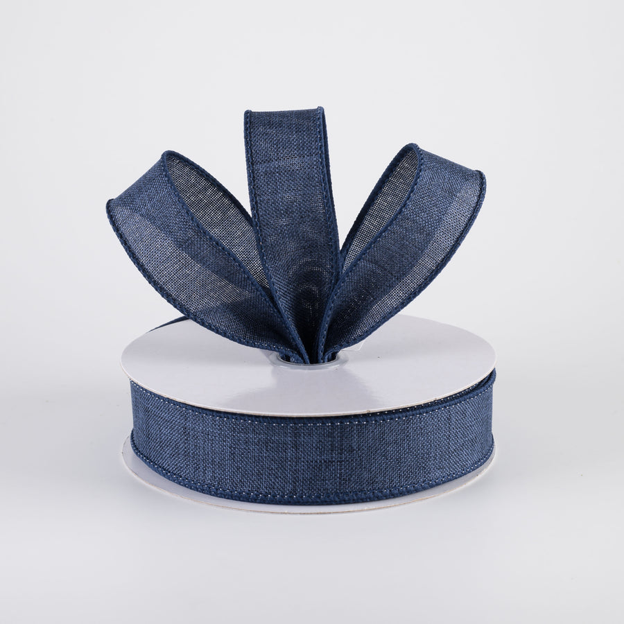 7/8" Royal Canvas Ribbon: Navy Blue (10 Yards)