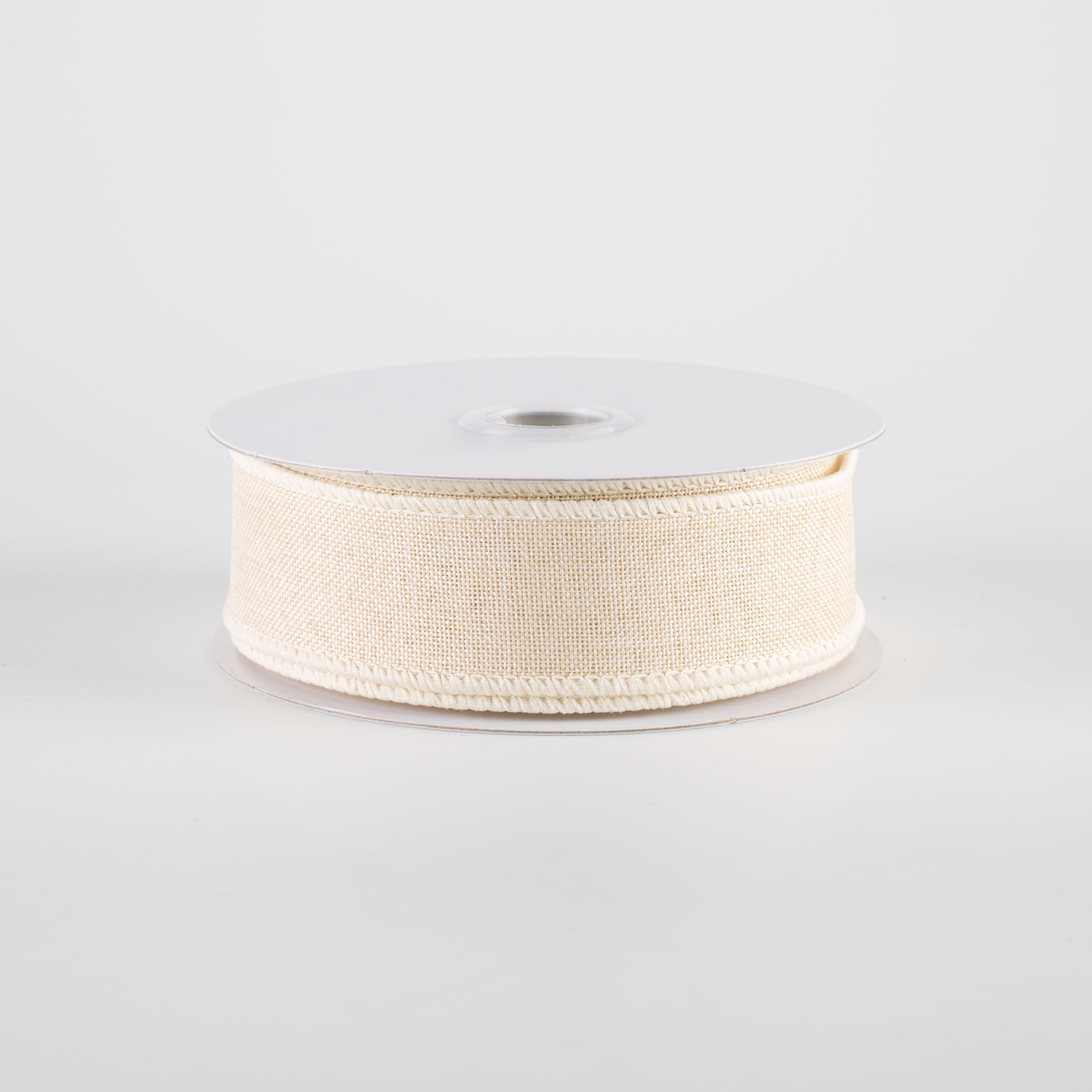 7/8" Royal Canvas Ribbon: Cream (10 Yards)