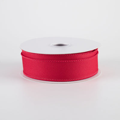 7/8" Diagonal Weave Ribbon: Red (10 Yards)