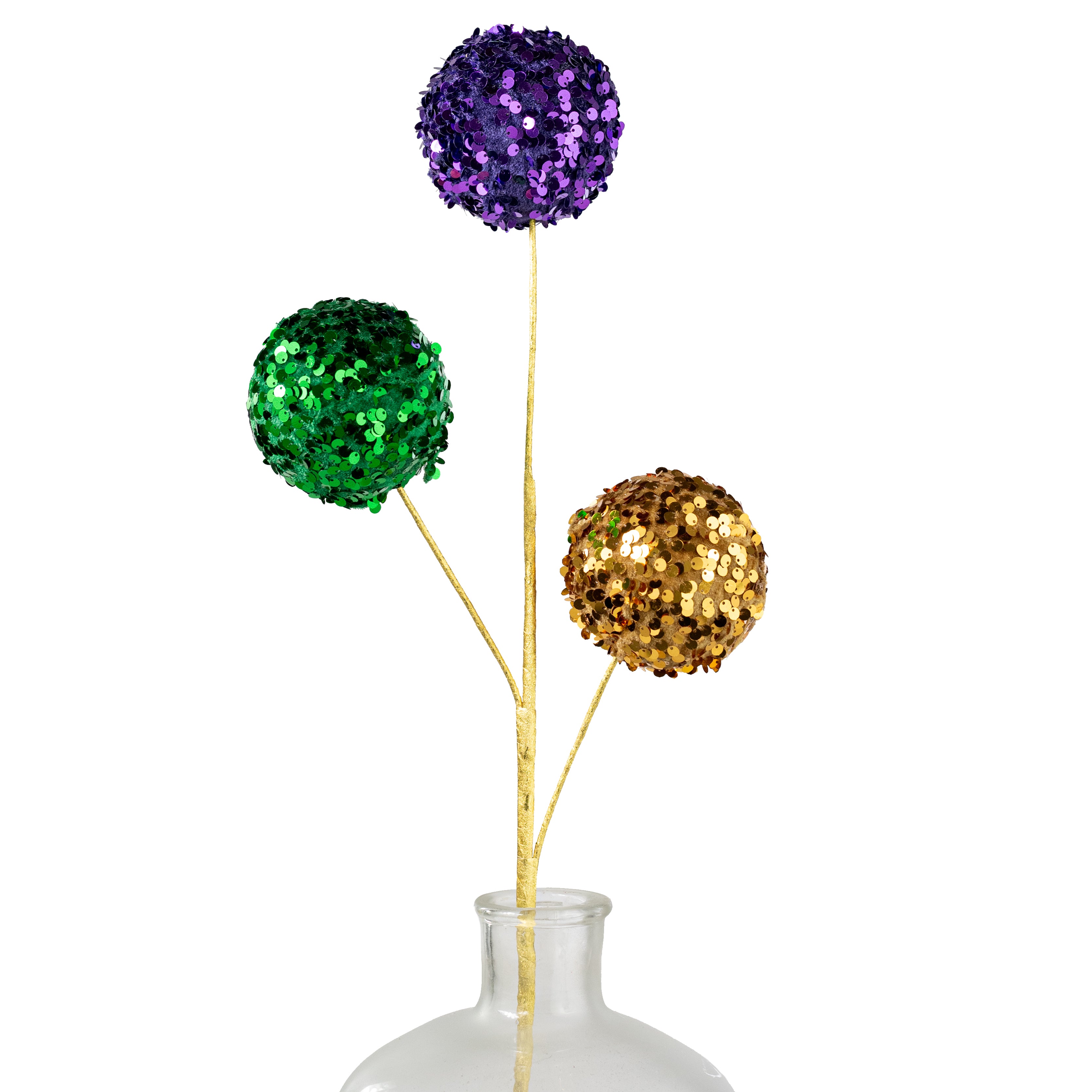 26" Sequined Ball Spray: Mardi Gras