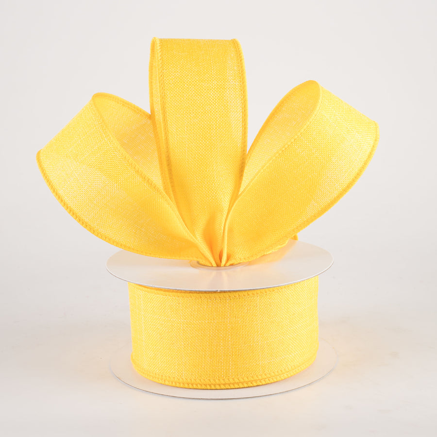 1.5" Royal Canvas Ribbon: Sun Yellow (10 Yards)