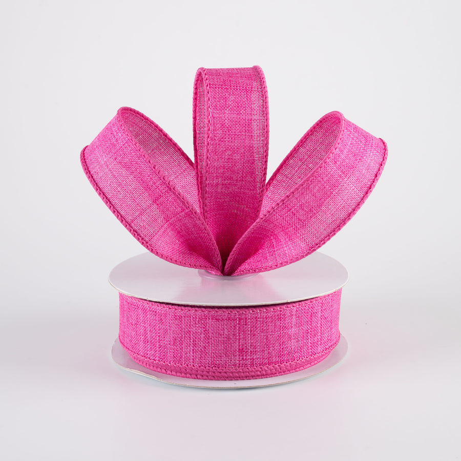 7/8" Royal Canvas Ribbon: Fuchsia Pink (10 Yards)