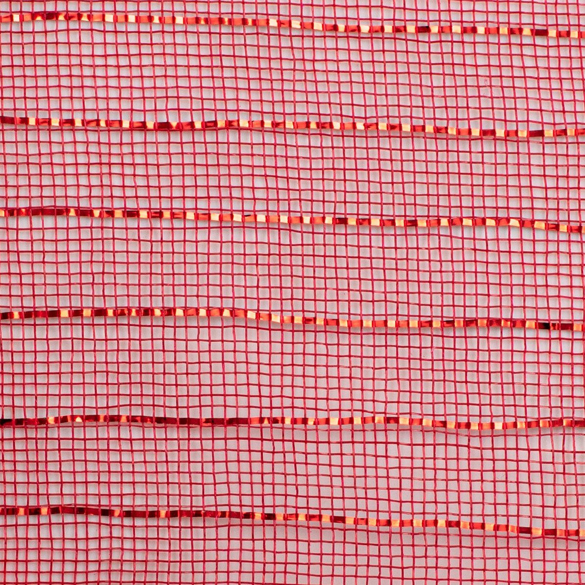 10" Metallic Fine Weave Deco Mesh: Red