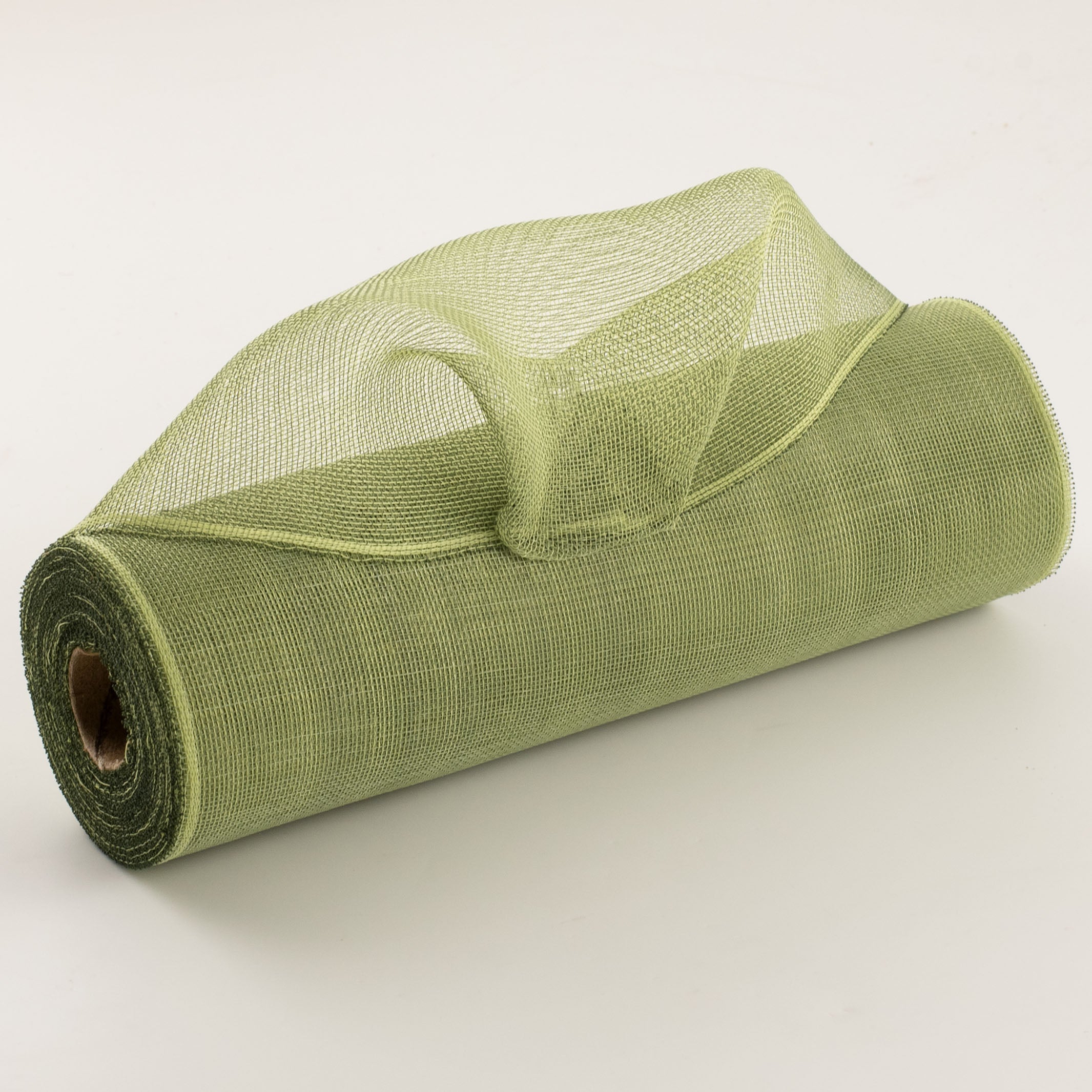 10" Fine Weave Deco Mesh: Moss & Apple Green