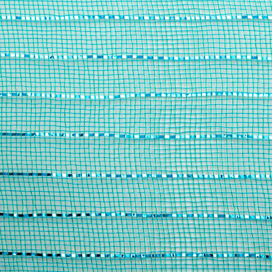 10" Metallic Fine Weave Deco Mesh: Teal