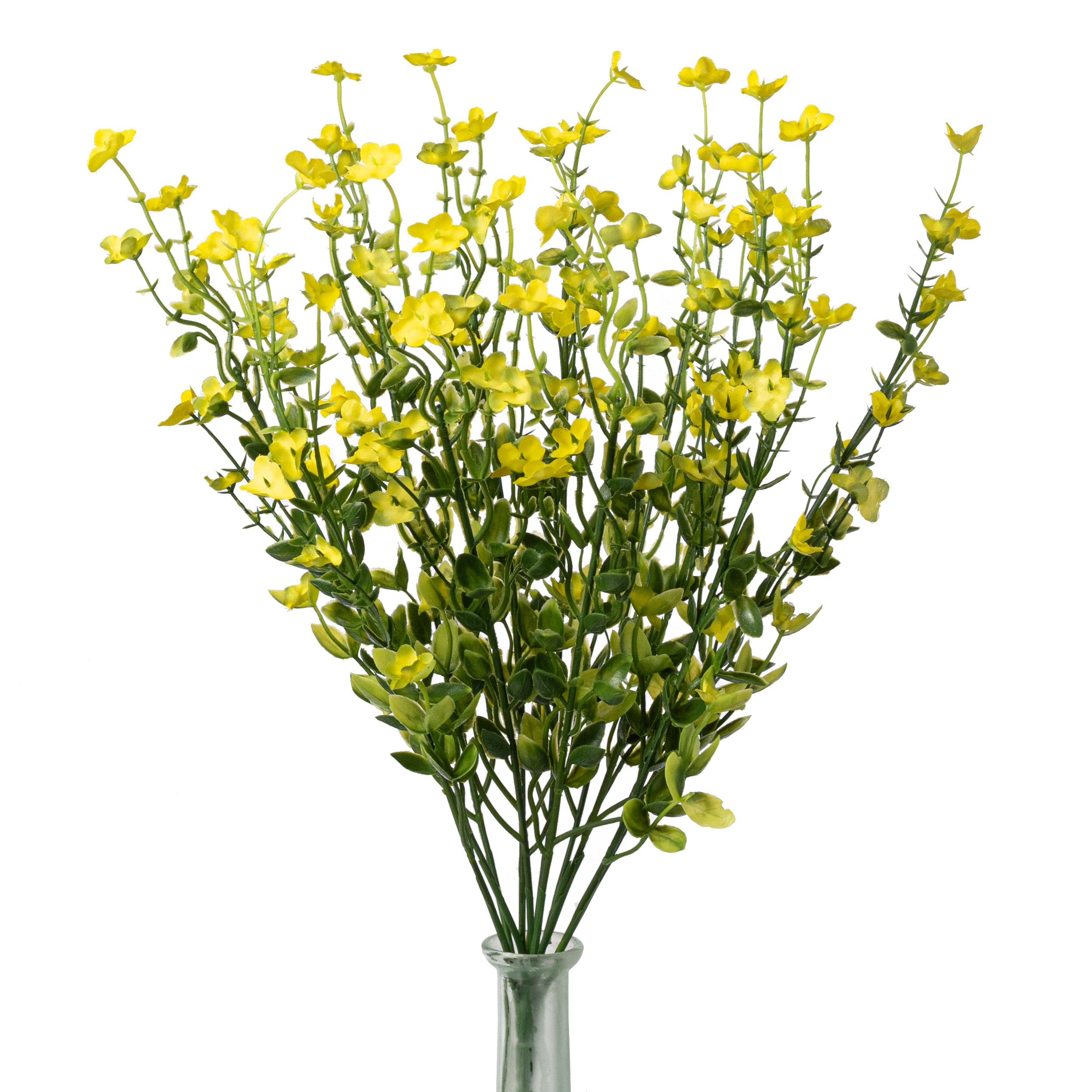 17" Artificial Forget-Me-Not Bush: Yellow