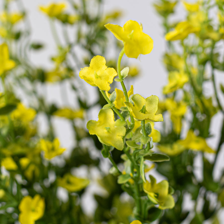 17" Artificial Forget-Me-Not Bush: Yellow
