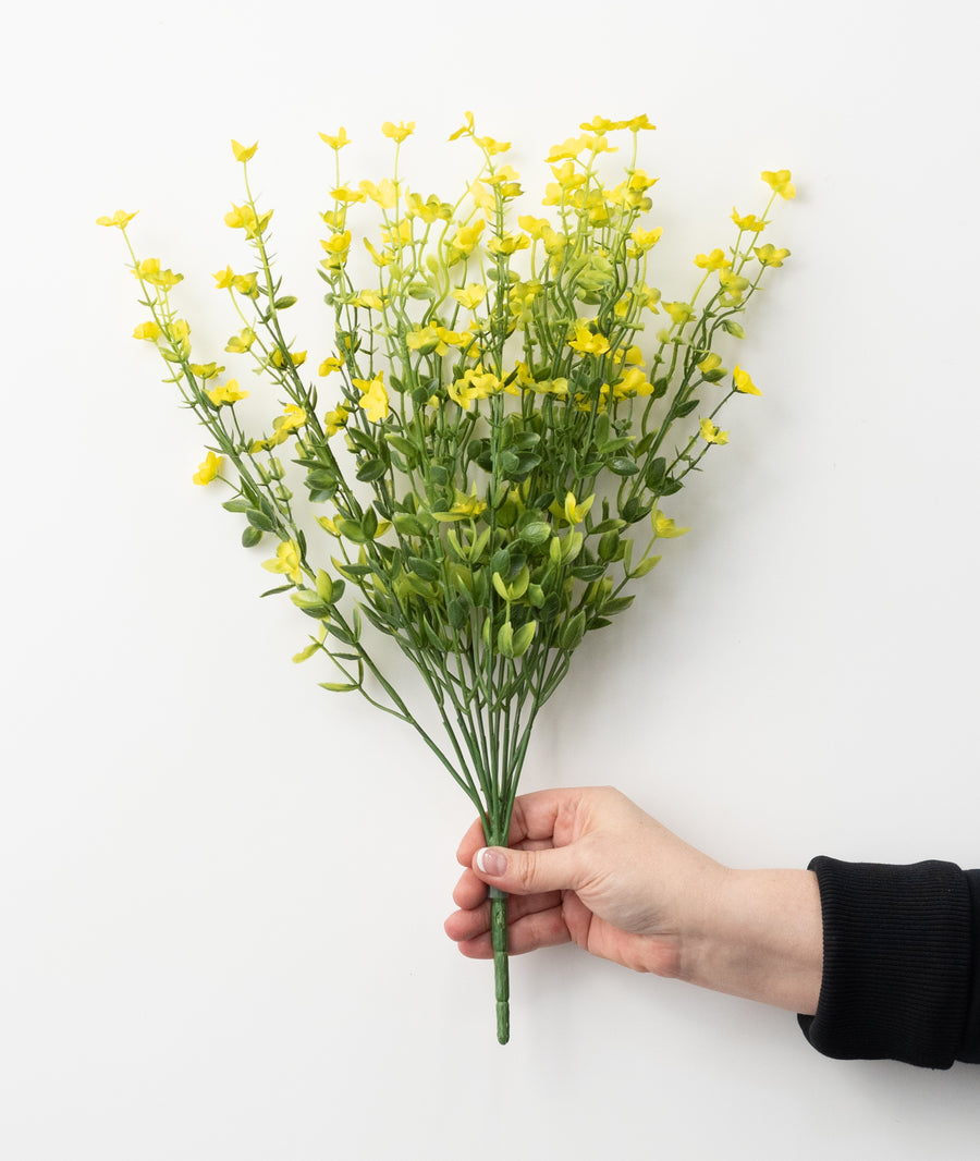 17" Artificial Forget-Me-Not Bush: Yellow