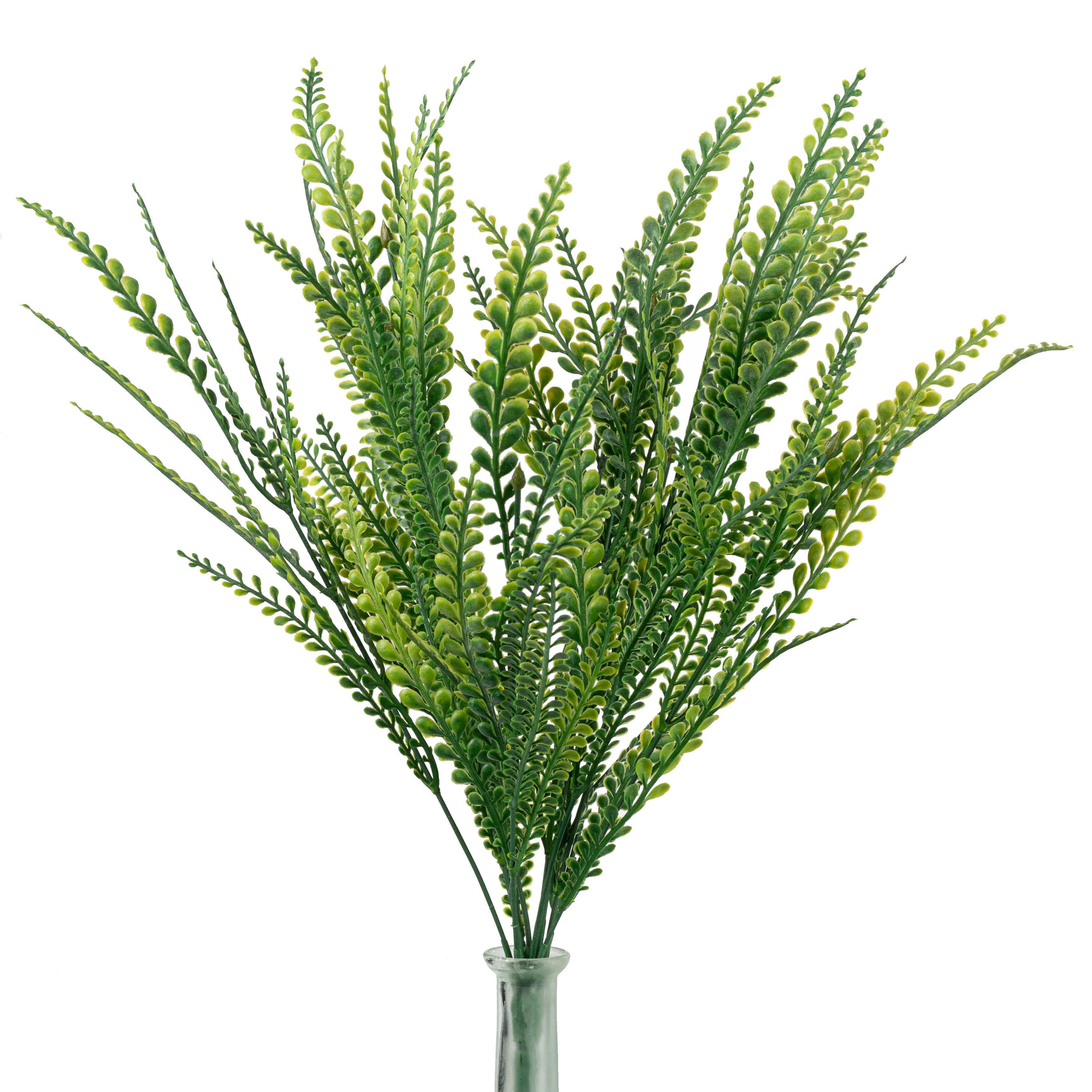 21" Plastic Button Fern Bush