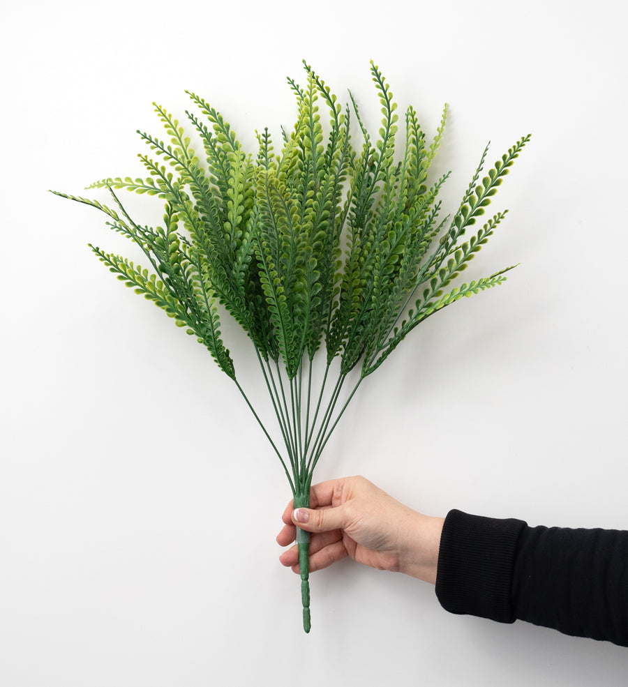 21" Plastic Button Fern Bush