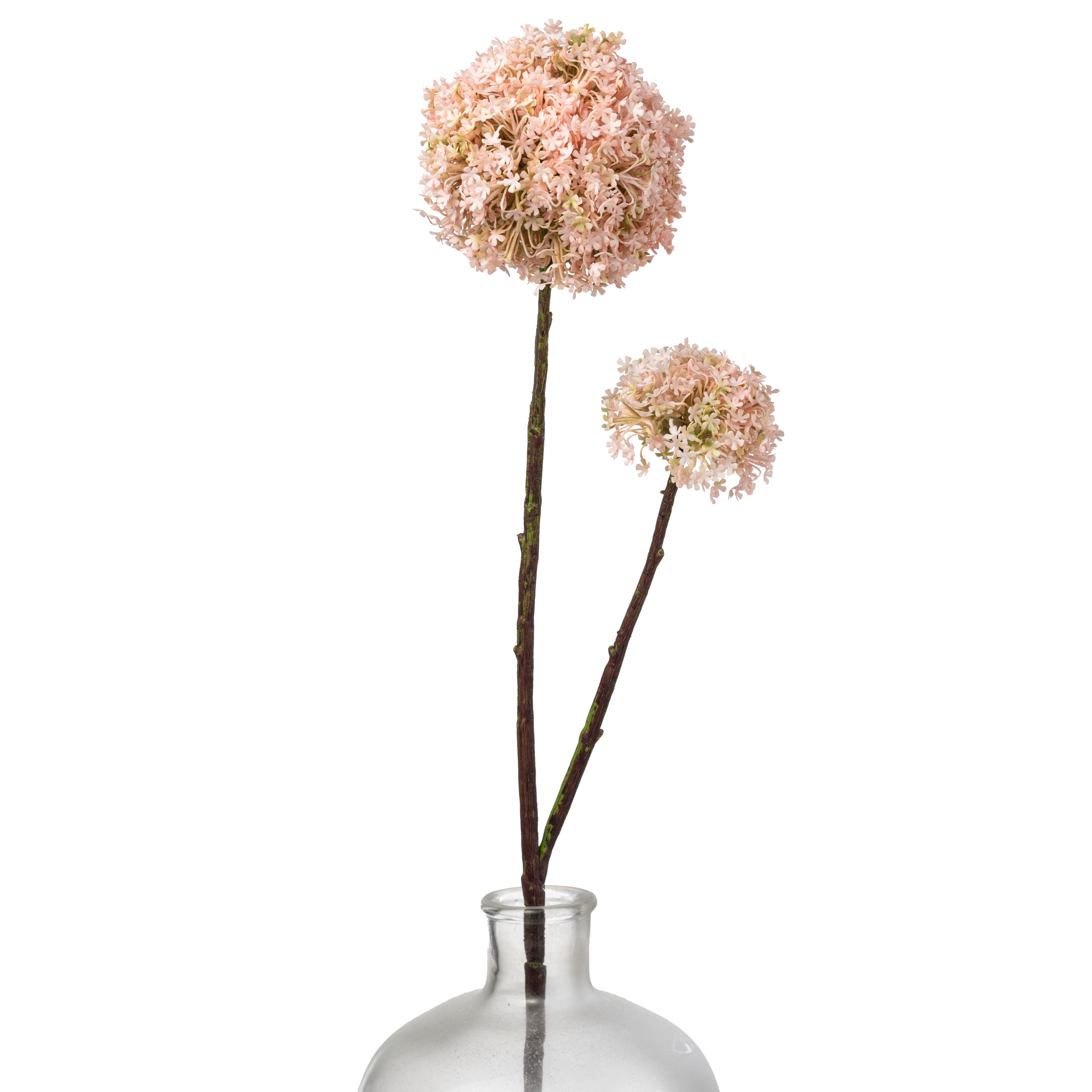 32" Snowball Viburnum Spray: Pink