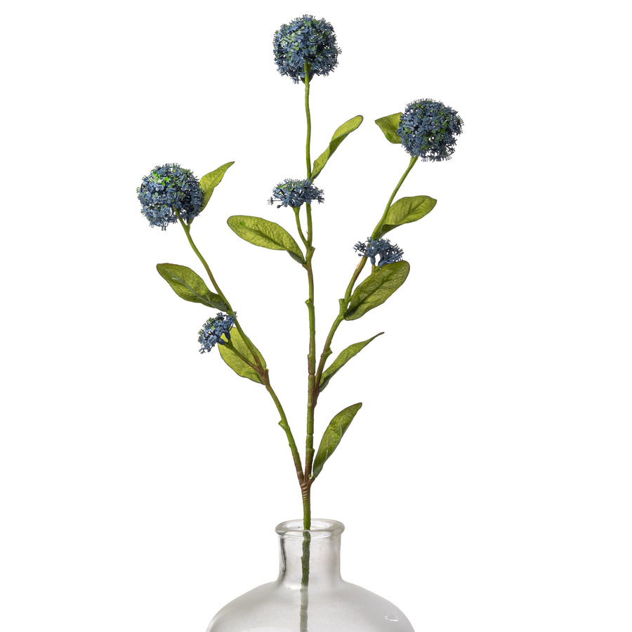 26" Snowball Viburnum Spray: Blue