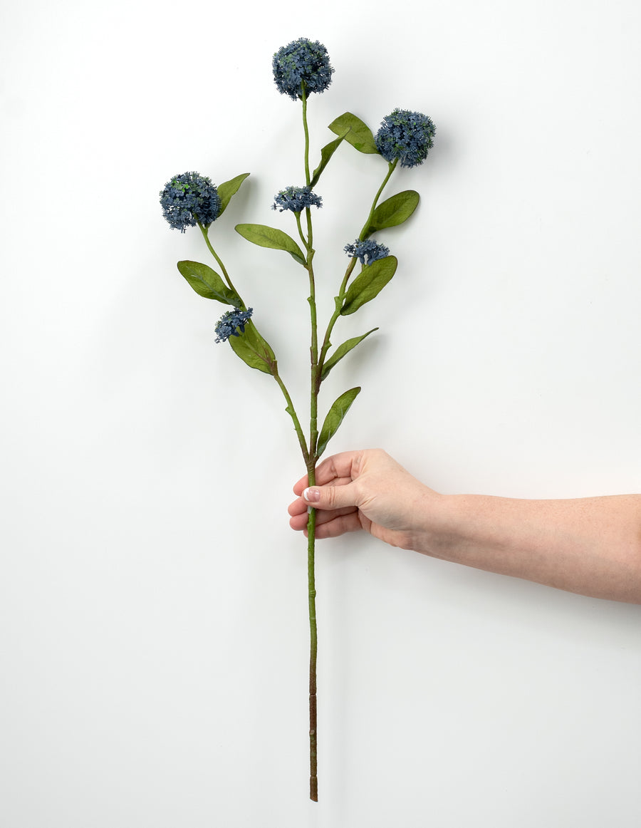 26" Snowball Viburnum Spray: Blue