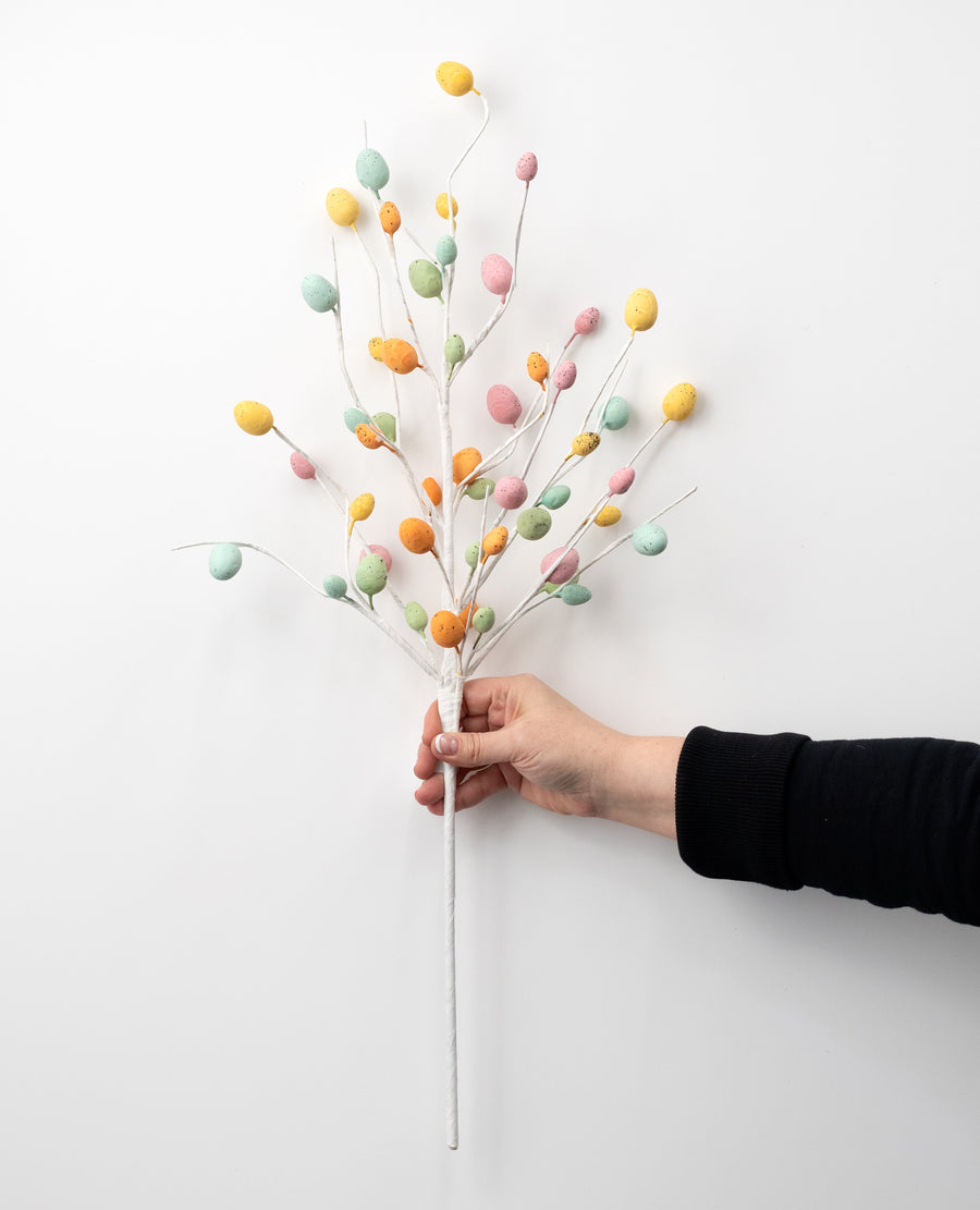 25" Speckled Pastel Easter Eggs Spray