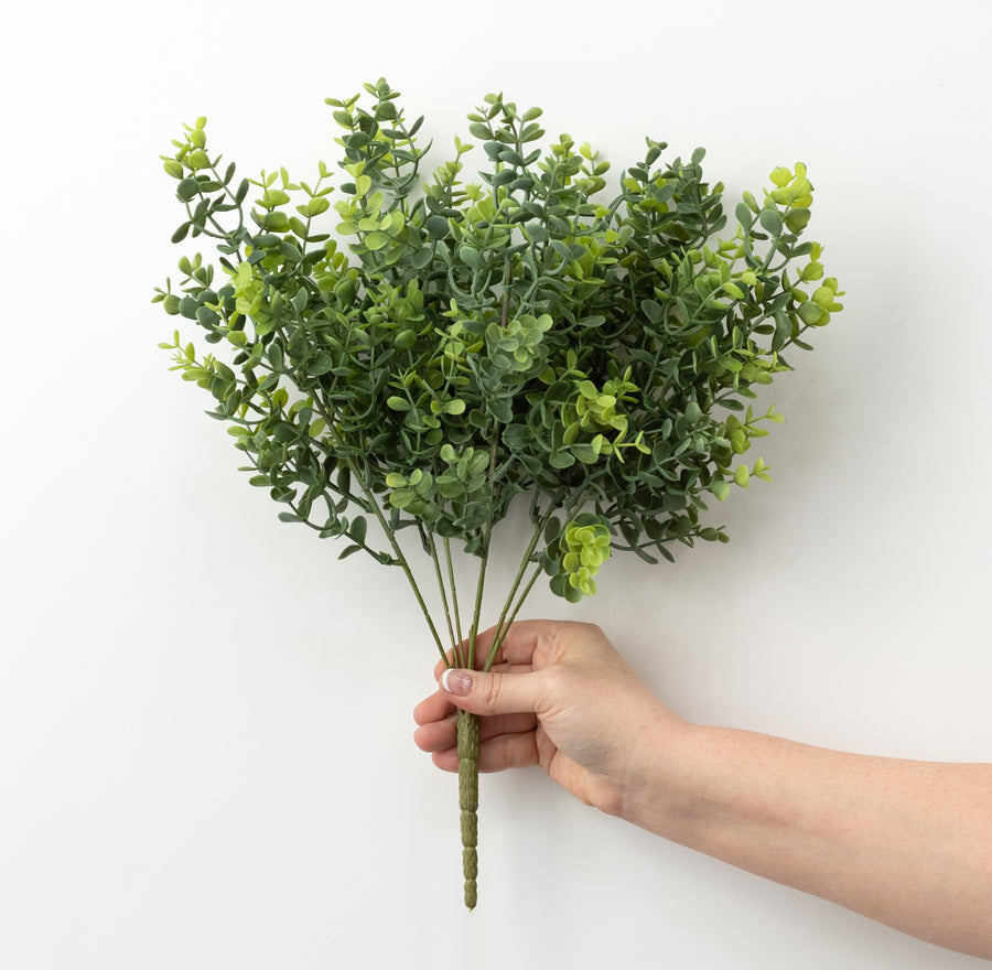 18" Plastic Eucalyptus Bush