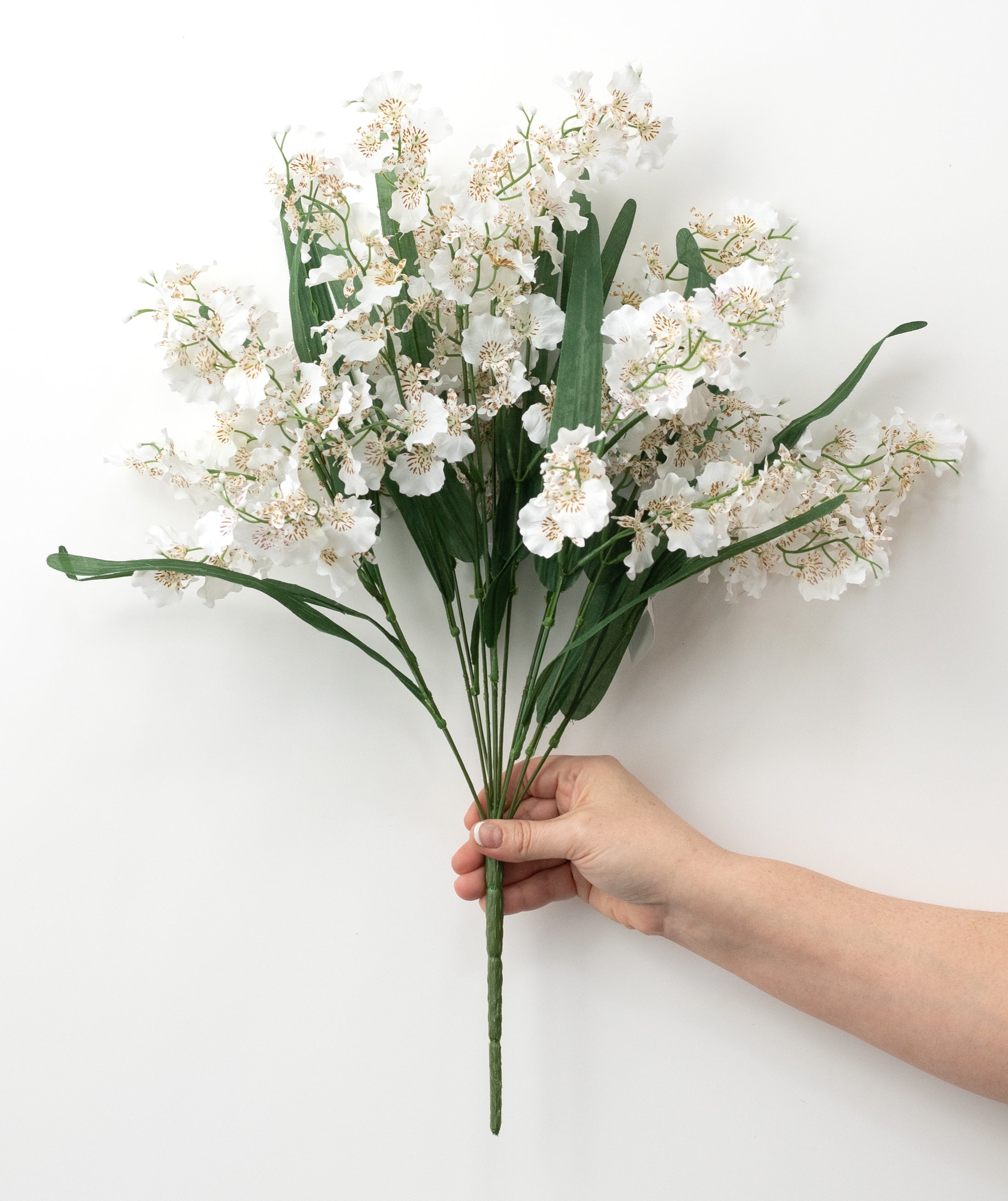 22" Dancing Orchid Bush: White