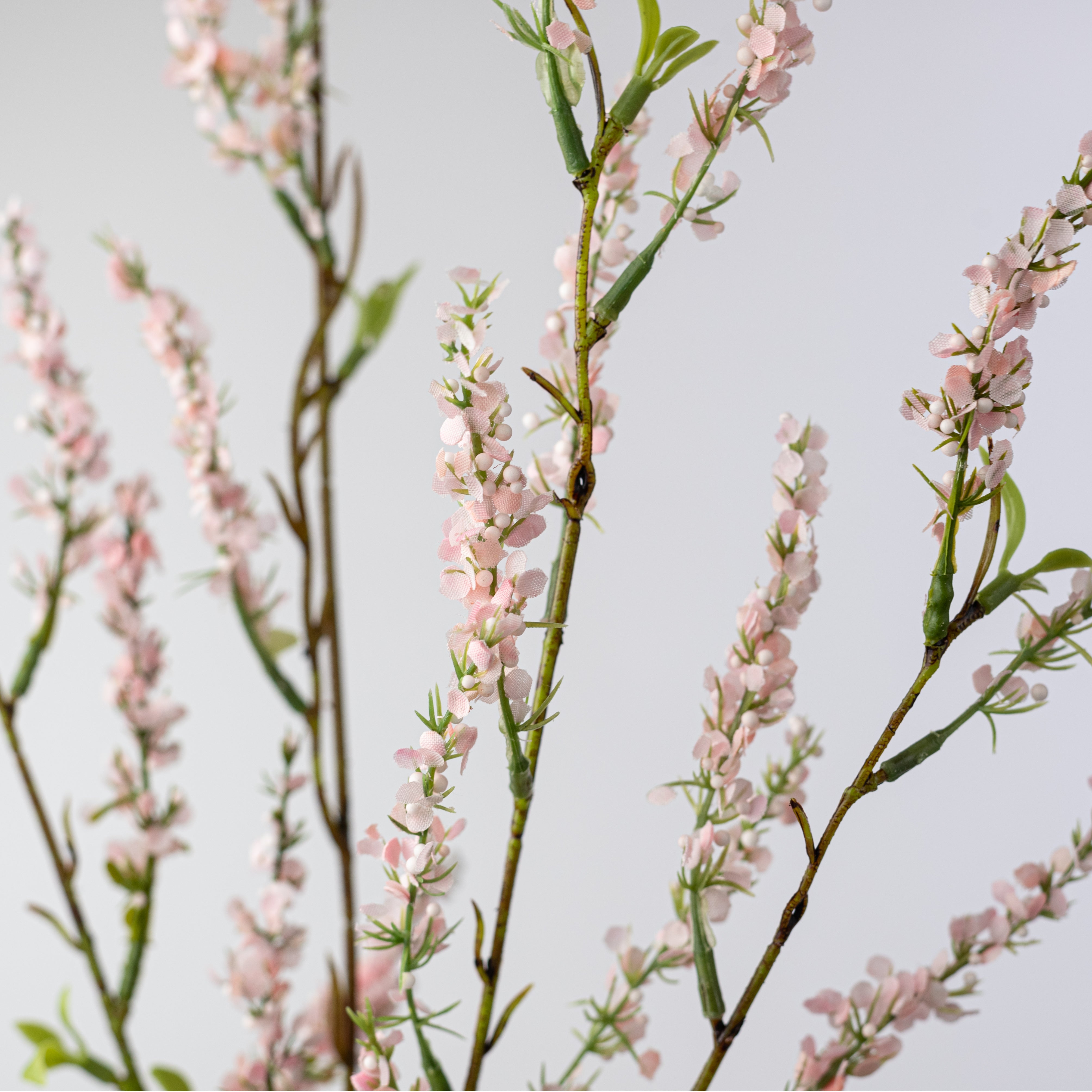 39" Spirea Flower Branch Spray: Pink