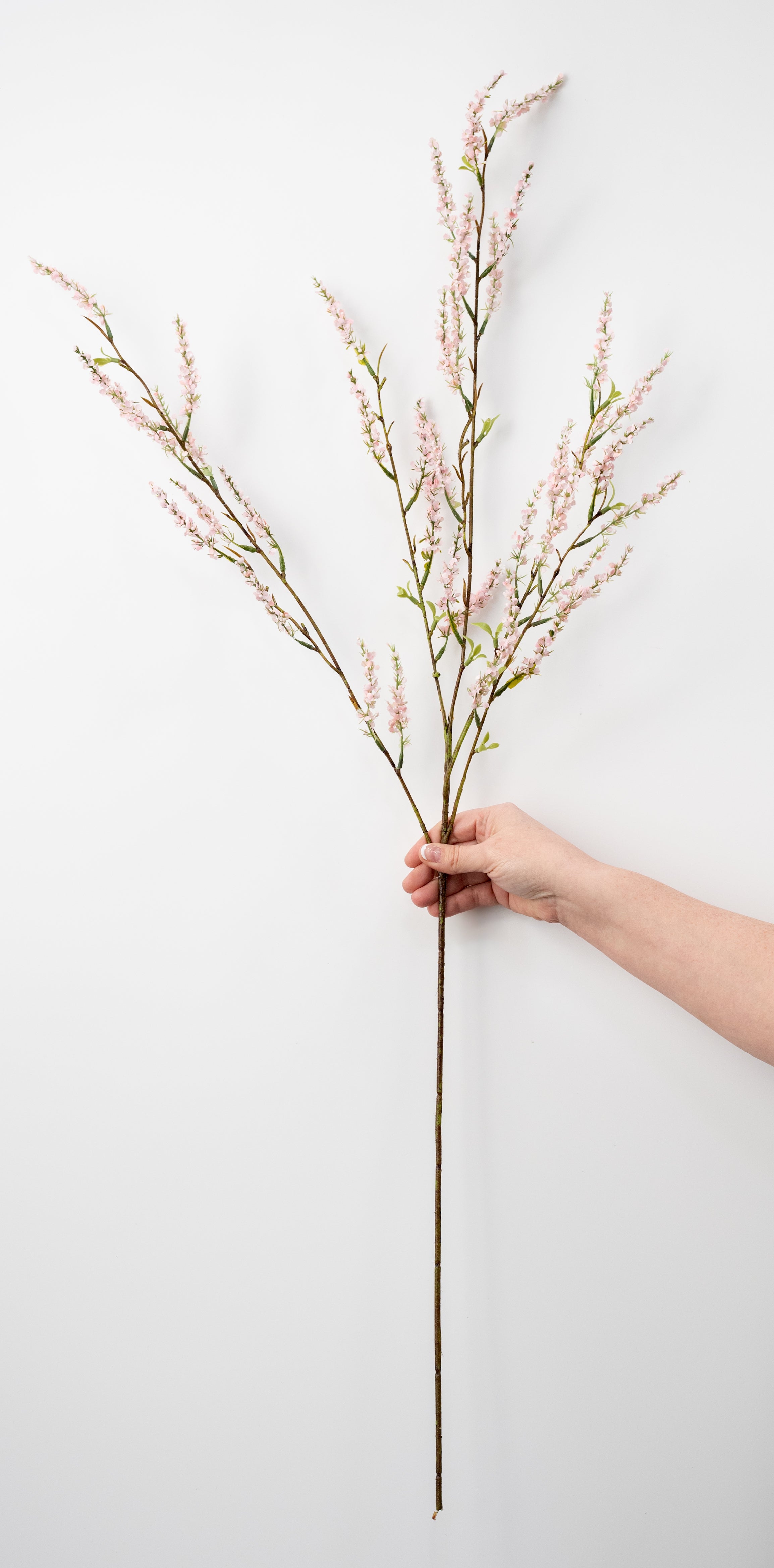 39" Spirea Flower Branch Spray: Pink