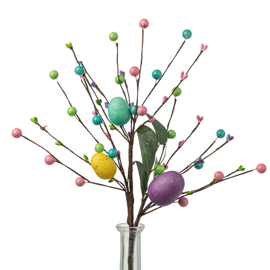 16" Speckled Easter Egg & Berry Pick